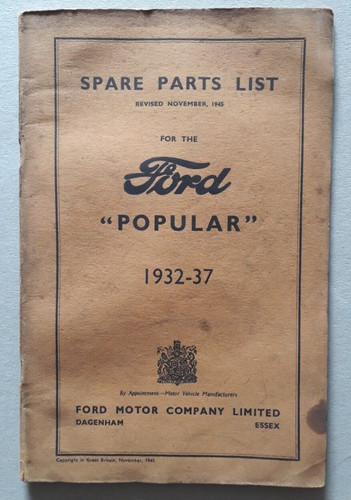 Elenco ricambi popolari - , ford
